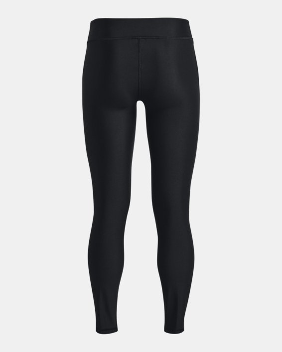 Girls' HeatGear® Print Branded Leggings, Black, pdpMainDesktop image number 1